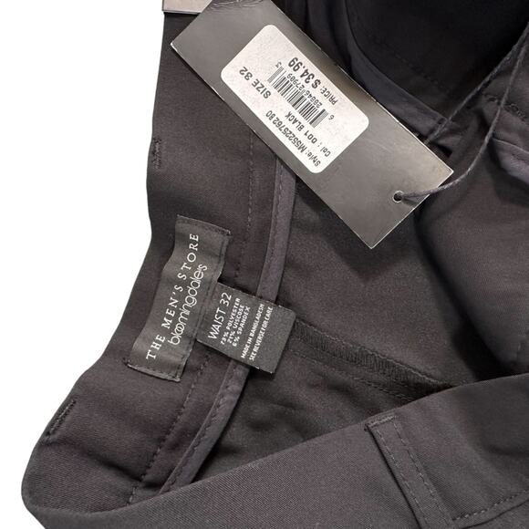 The Men's Store Bloomingdale's Men's Black Flat Front Shorts Size 32 - Picture 5 of 6